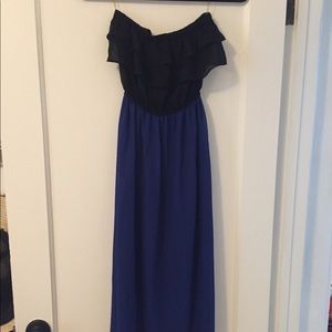 Black and blues cocktail dress
